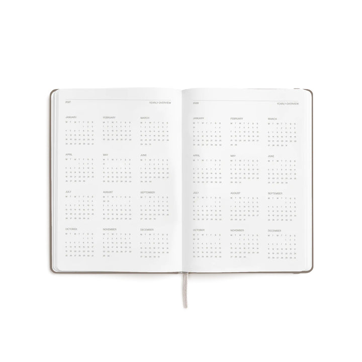 Tagesplaner 2027 2er-Set – Steinpapier · A5 Hardcover · Ebony | Karst