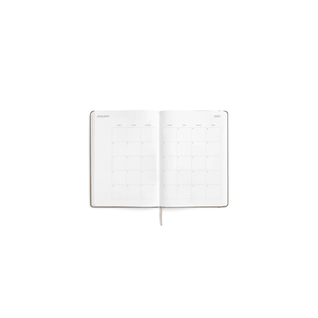 Tagesplaner 2027 2er-Set – Steinpapier · A5 Hardcover · Ebony | Karst