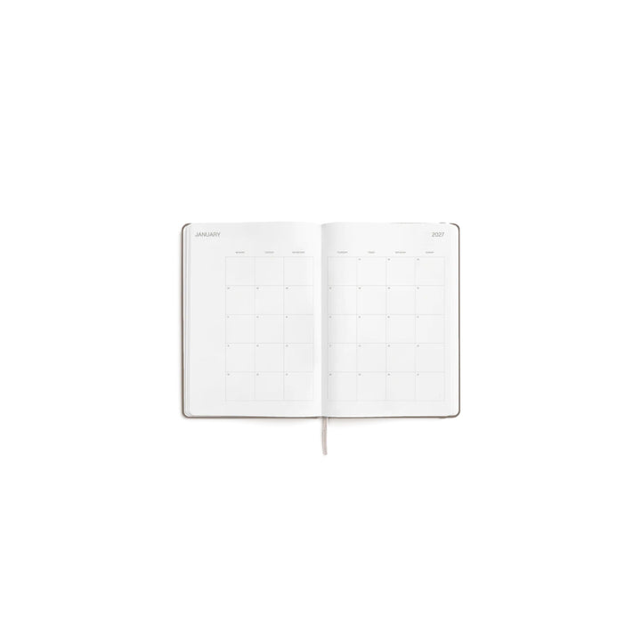 Tagesplaner 2027 2er-Set – Steinpapier · A5 Hardcover · Ebony | Karst