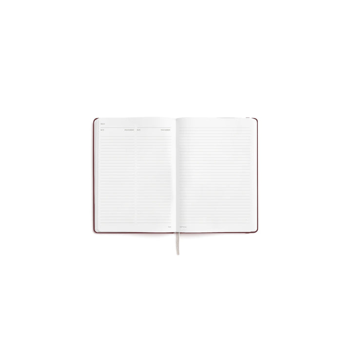 Wochenplaner 2027 – Steinpapier · A5 Hardcover · Burgundy | Karst