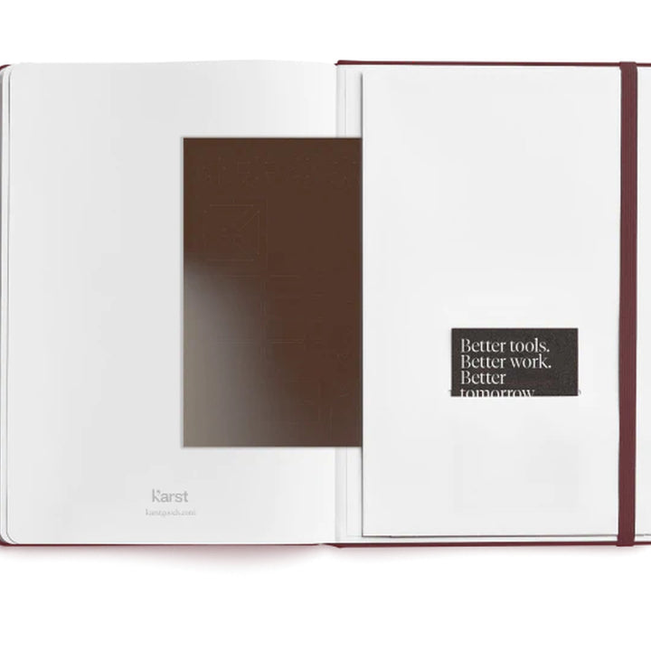 Wochenplaner 2027 – Steinpapier · A5 Hardcover · Burgundy | Karst