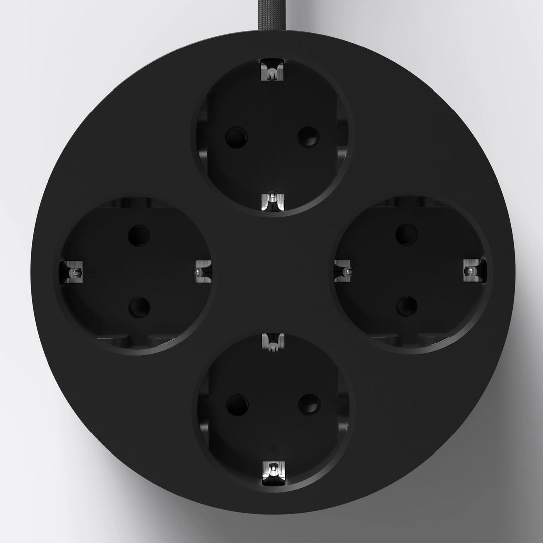 Steckdosenleiste Circular C2 – 4-fach rund, Ø 12,4 cm | Cords