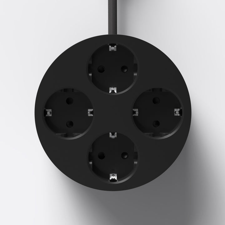 Steckdosenleiste Circular C2 – 4-fach rund, Ø 12,4 cm | Cords