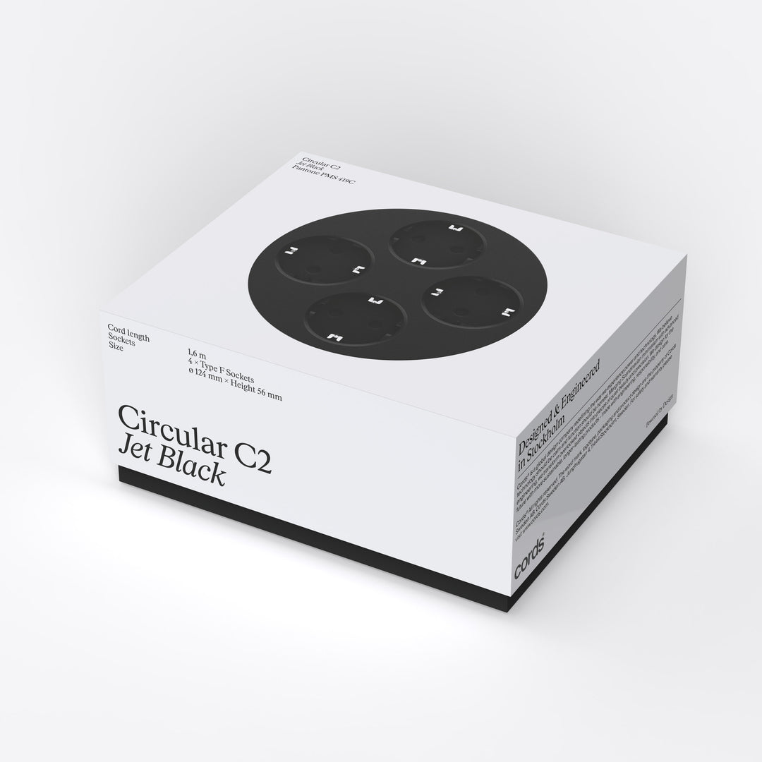 Steckdosenleiste Circular C2 – 4-fach rund, Ø 12,4 cm | Cords