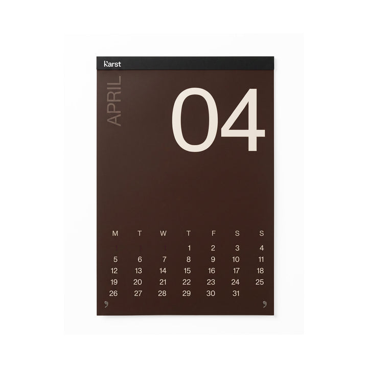Monthly Wall Calendar 2027 – Stone Paper · A2 · 42×60 cm | Karst