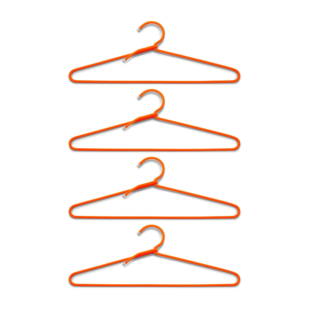 Kleiderbügel "Cord Hanger" 4er-Set – Neon-Orange · 41 cm | Peppermint