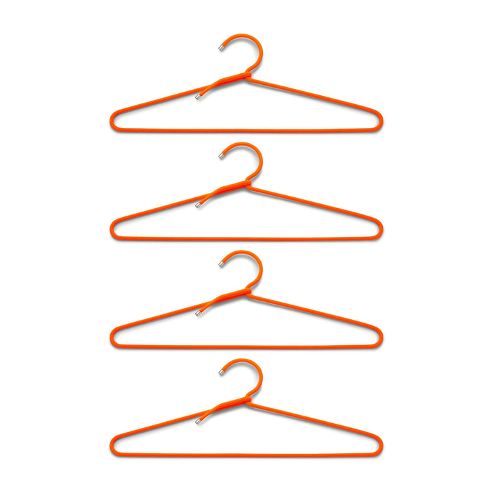 Kleiderbügel "Cord Hanger" 4er-Set – Neon-Orange · 41 cm | Peppermint