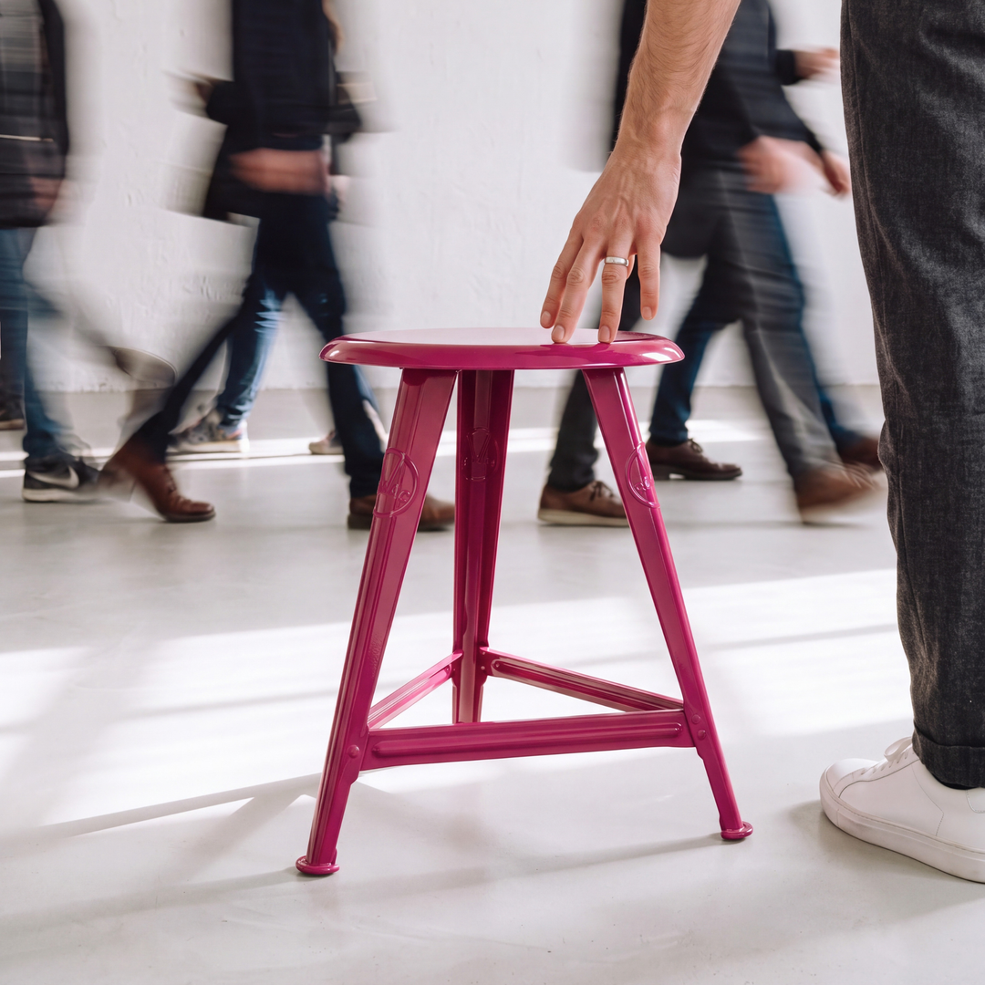 Stool BLICKFANG EDITION in Magenta – Steel · 48 cm | ROWAC