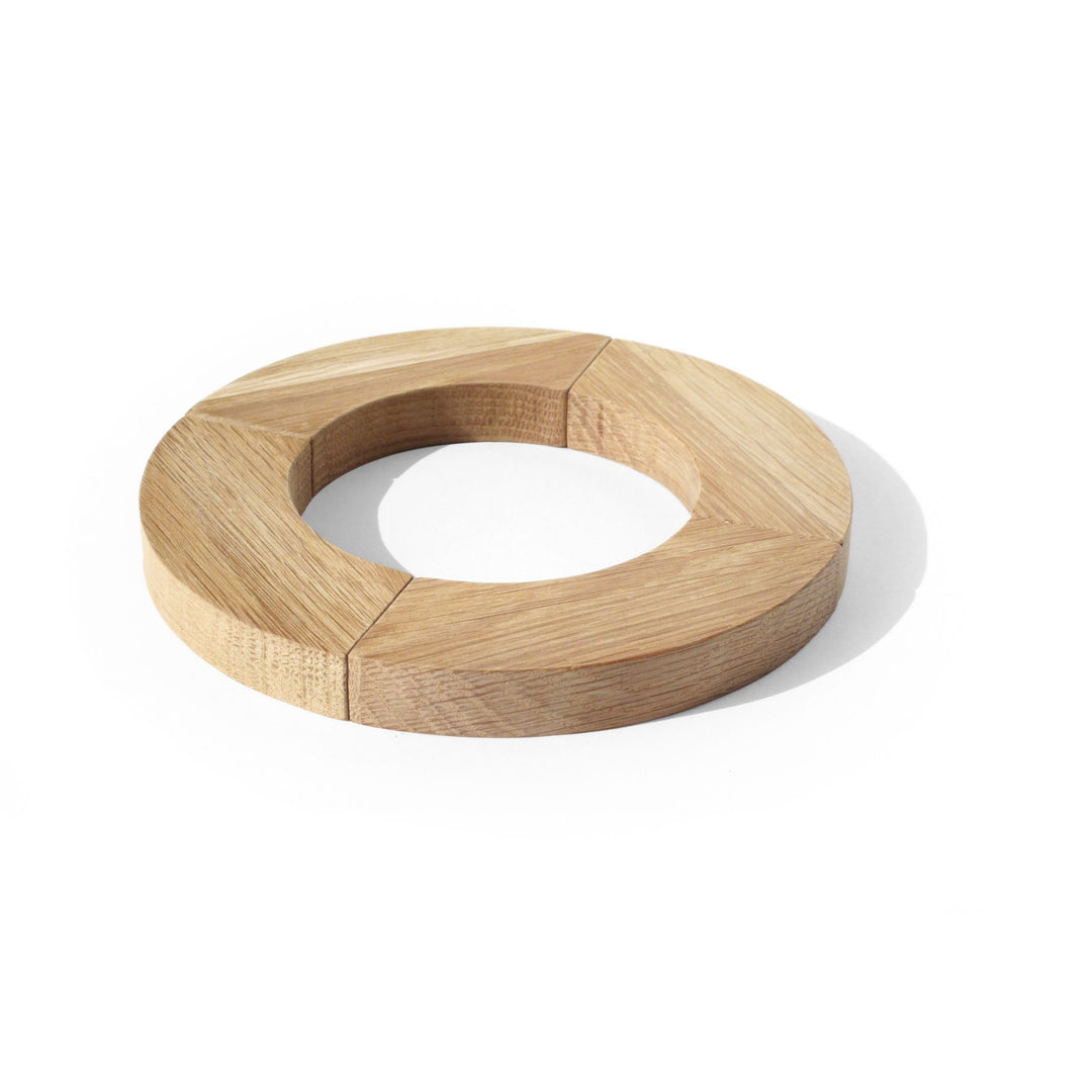 Holz-Adventskranz – Eiche · 4 Baumkerzen · Ø 17 cm | side by side