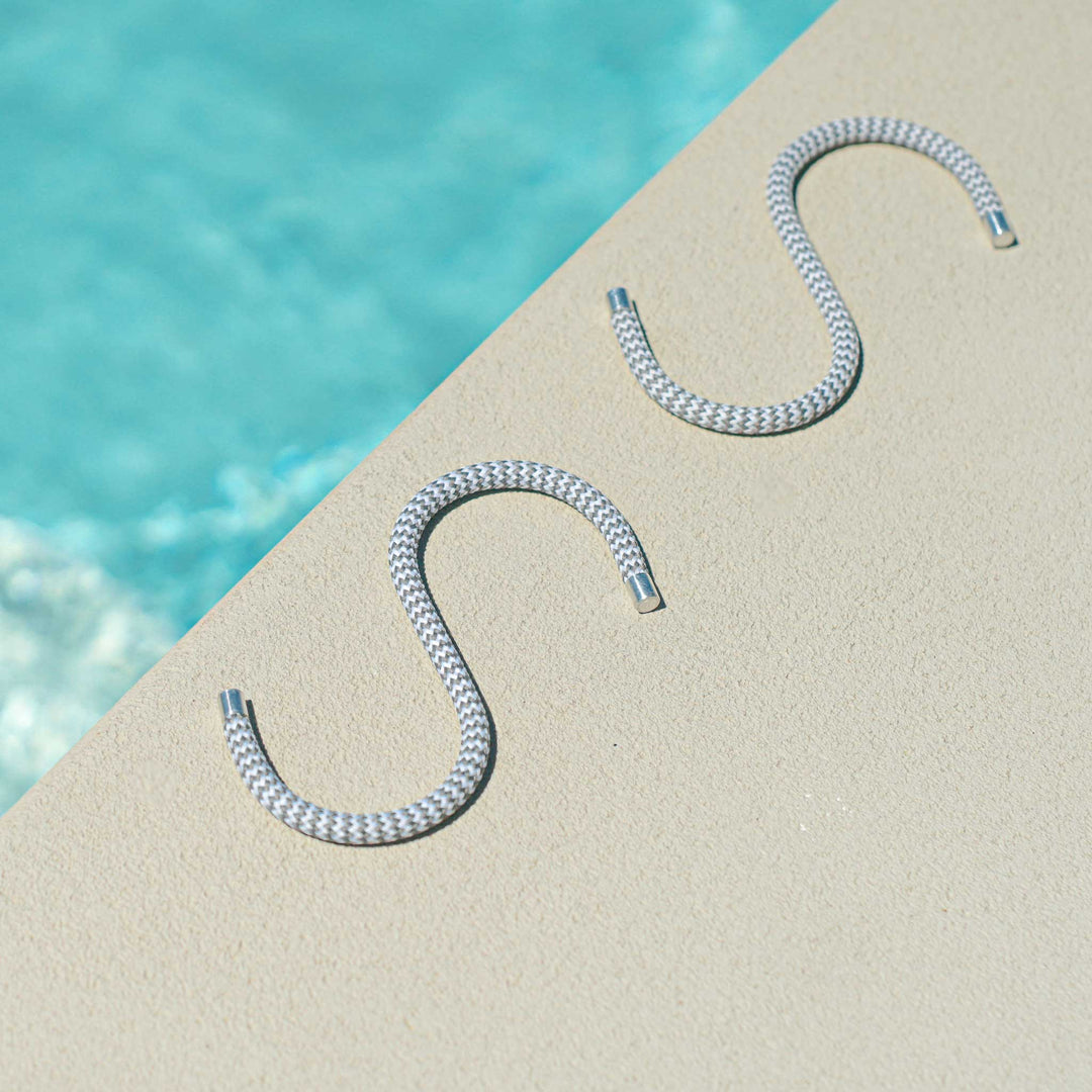 CORD HOOK | thin textile S COAT HOOKS with end caps | Set of 5 | Peppermint Products