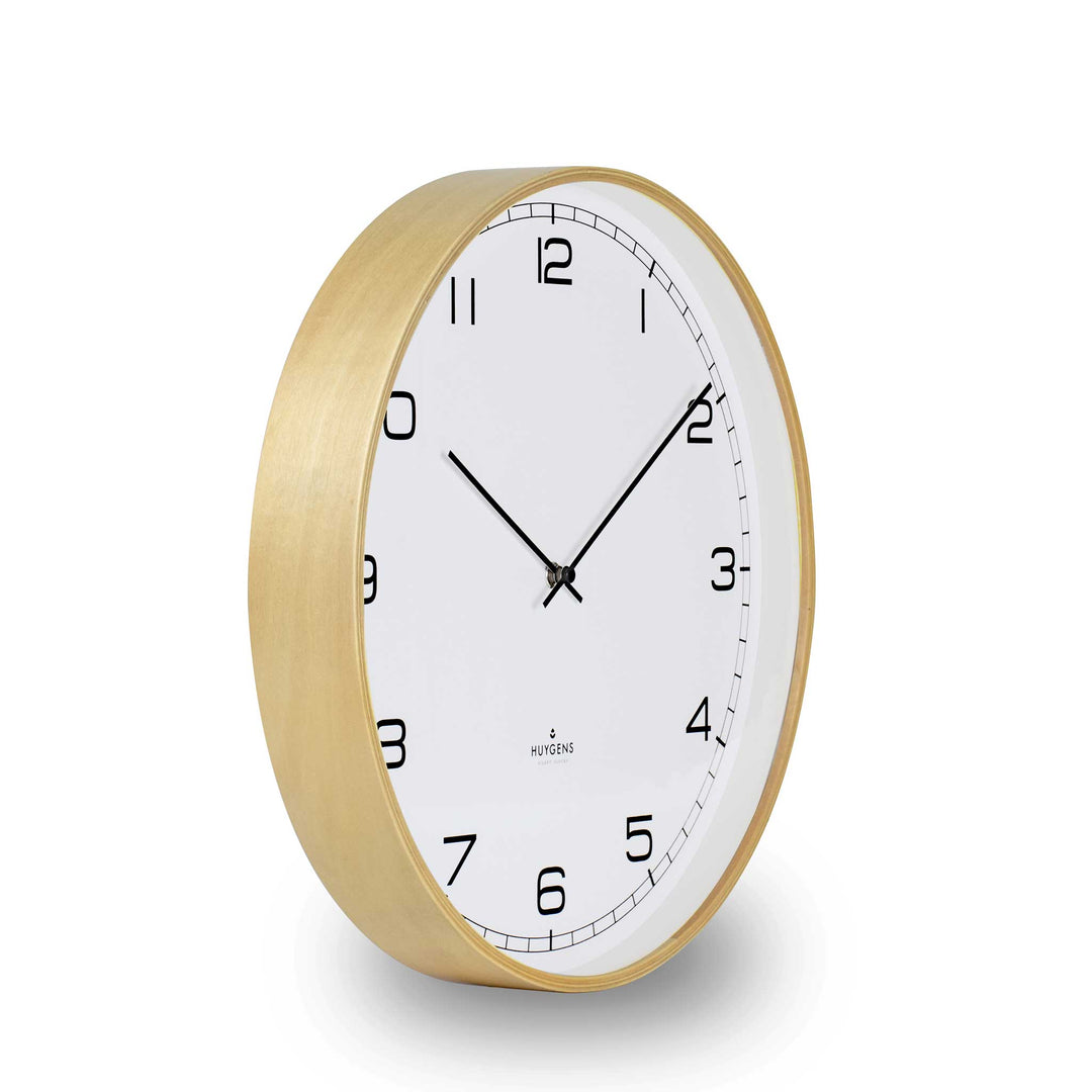 WOOD ARABIC | silent WALL CLOCK with wooden case | Huygens