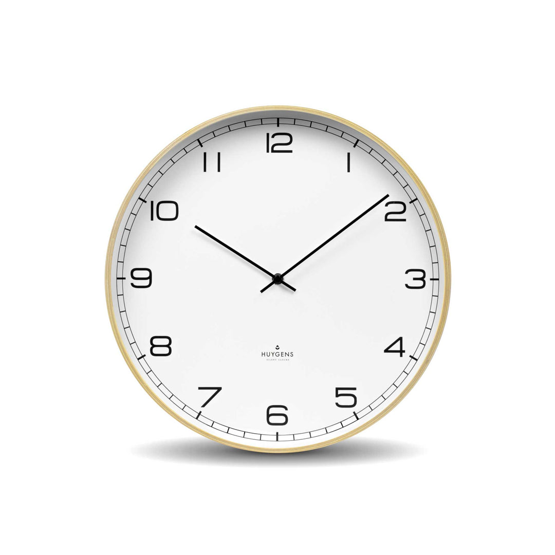 WOOD ARABIC | silent WALL CLOCK with wooden case | Huygens