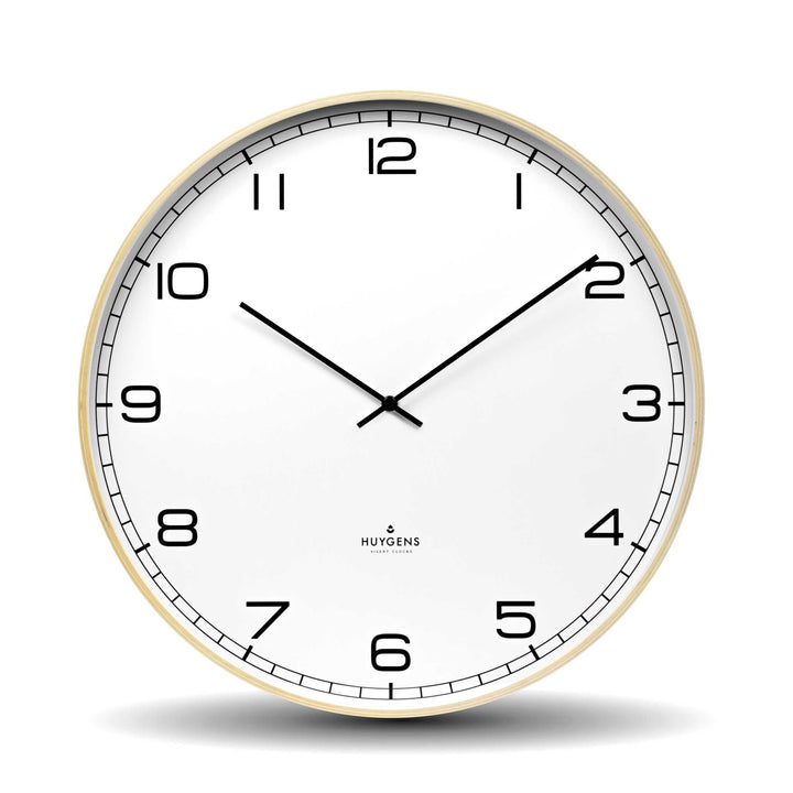 WOOD ARABIC | silent WALL CLOCK with wooden case | Huygens