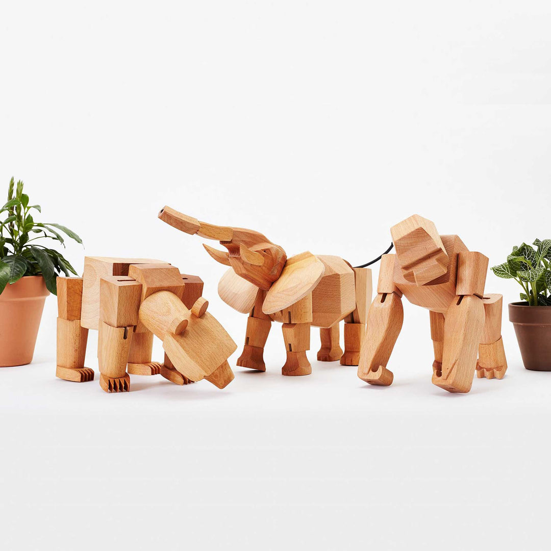 HOLZ KREATUREN | Bewegliche HOLZTIERE | David Weeks | Areaware