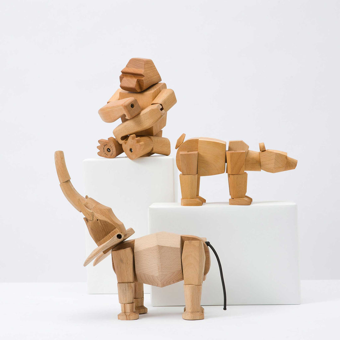 HOLZ KREATUREN | Bewegliche HOLZTIERE | David Weeks | Areaware