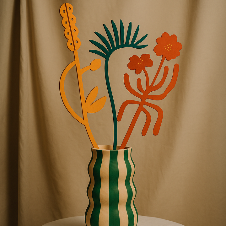 BOUQUET OF FLOWERS - Holzblumen & -blätter - 3er-Set aus Hyazinthe, Mohn & Palme | milin