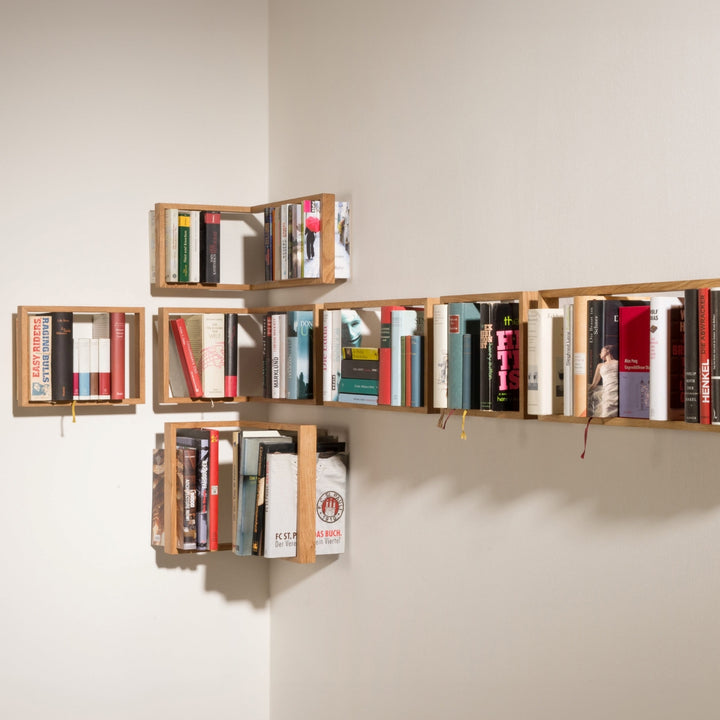 B-ECK - Floating bookshelf for corners - Wall shelf | das kleine b