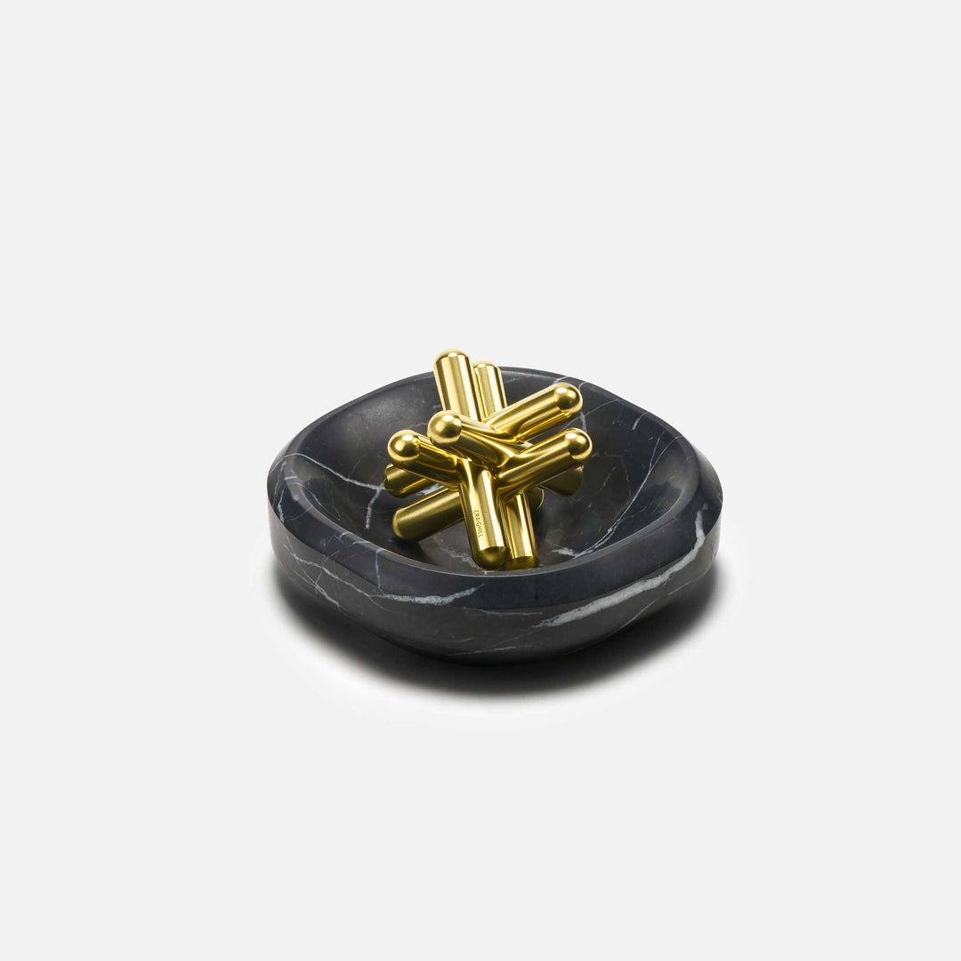 FACET BOWL - Ablage - Kleine Schale aus schwarzem Marquina Marmor - 14 cm | Craighill