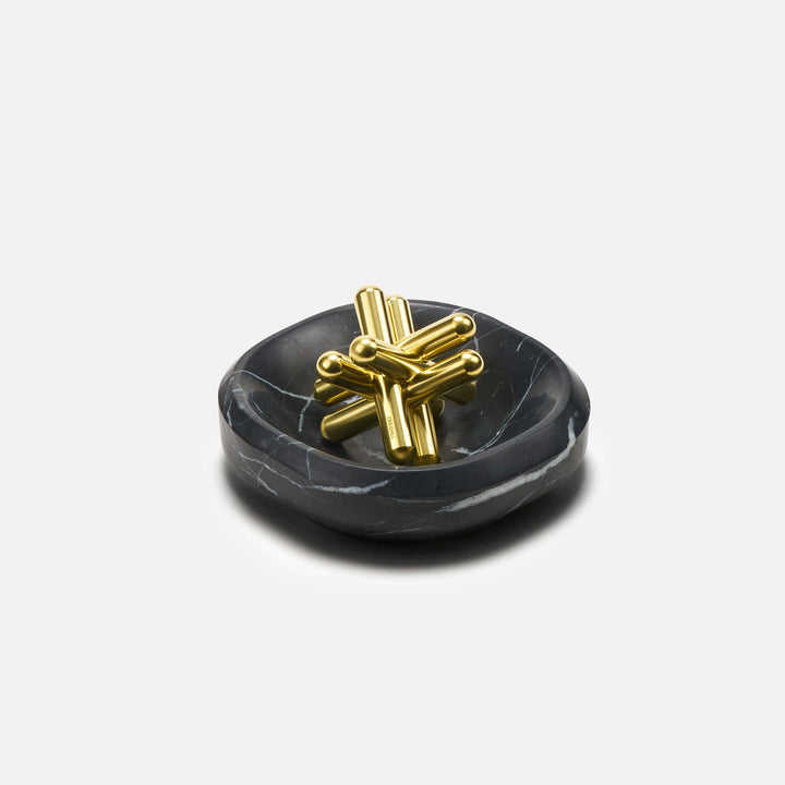 FACET BOWL - Ablage - Kleine Schale aus schwarzem Marquina Marmor - 14 cm | Craighill