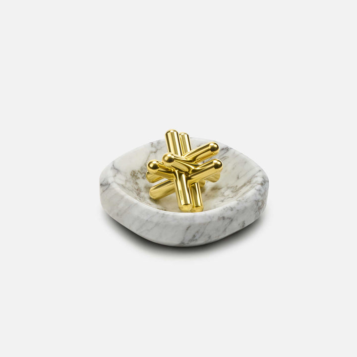 FACET BOWL - Small White Carrara bowl - 14 cm | Craighill