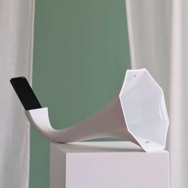 GRAMOFONE - weisses Porzellan GRAMMOPHON - D=41 cm | Holaria