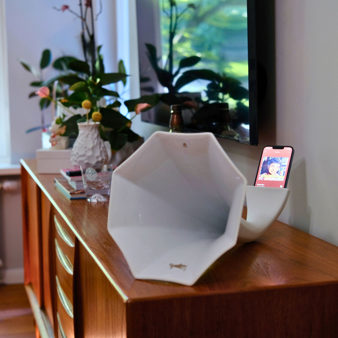 GRAMOFONE - weisses Porzellan GRAMMOPHON - D=41 cm | Holaria