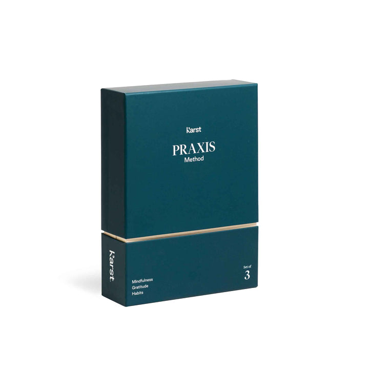 PRAXIS METHOD™️ - 3 englische Tagebücher - Mindfulness, Gratitude & Habits | Karst Stone Paper