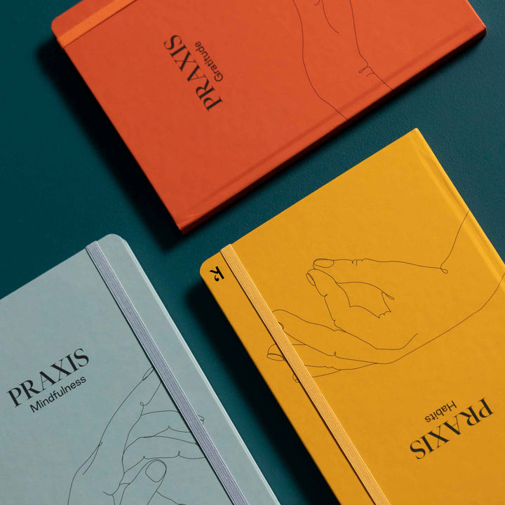 PRAXIS METHOD™️ - 3 englische Tagebücher - Mindfulness, Gratitude & Habits | Karst Stone Paper