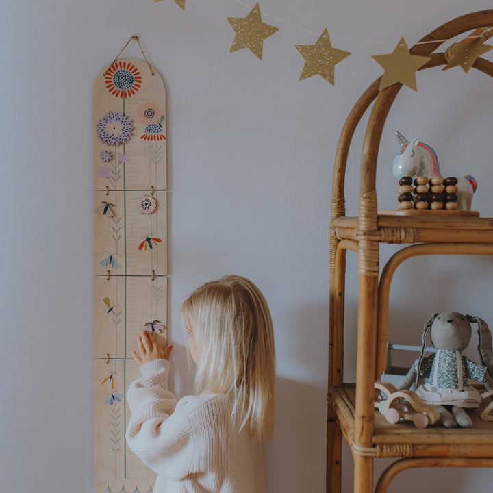 BUTTERFLIES - Children's wooden growth measure | milin