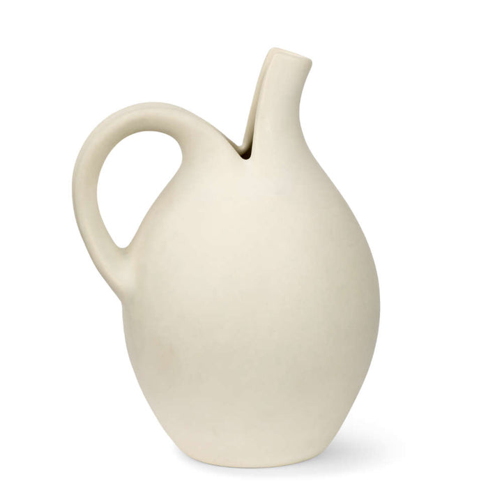 SPALTEKANDEN #64 | gebrochen weisse KARAFFE & VASE | Eva Staehr-Nielsen | Spring Copenhagen