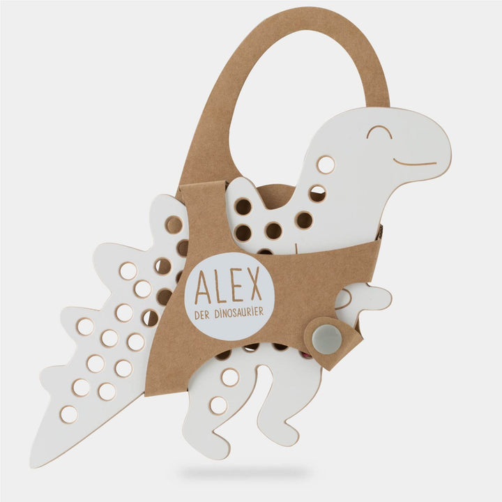 ALEX THE DINOSAUR - wooden lacing toy - Montessori - dino | milin