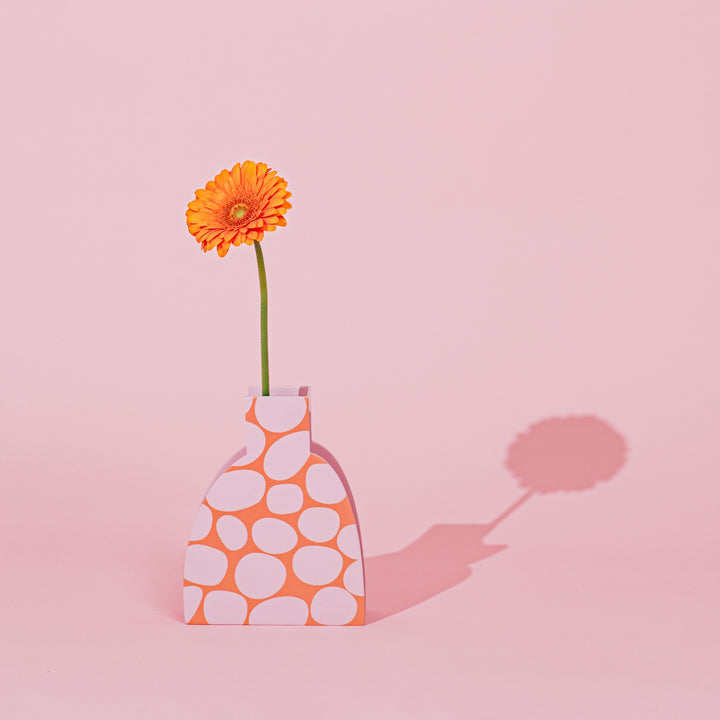 PINK STONES - Vase aus Holz - mit Glaseinsatz | milin