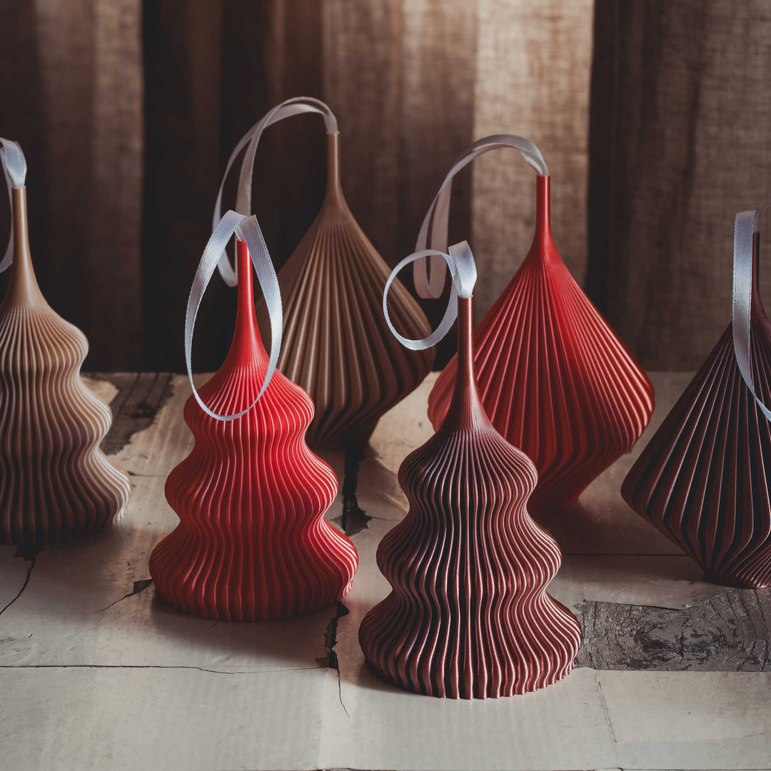 ZAYL & BLOZ Peppermint Green - 3D printed CHRISTMAS TREE ORNAMENTS - Set of 2 | Sheyn